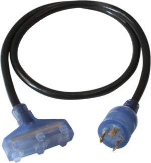 5 FT 10/3 SJTW Generator Cord Lited Tri Tap/L5-30P Blk