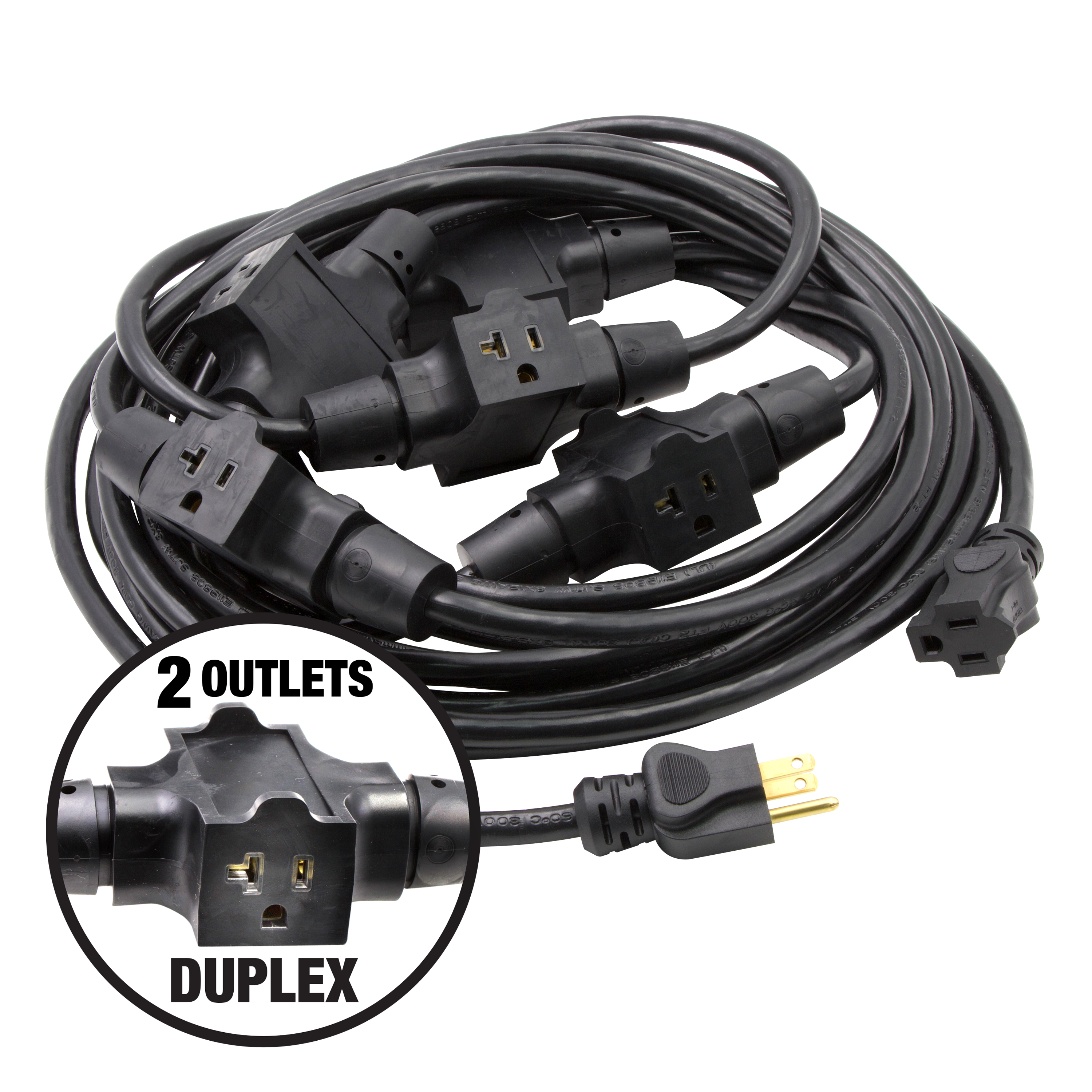 30 Foot 11 Multi-Outlet Duplex Extension Cord