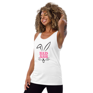 Bad Ass Bunny White Tank