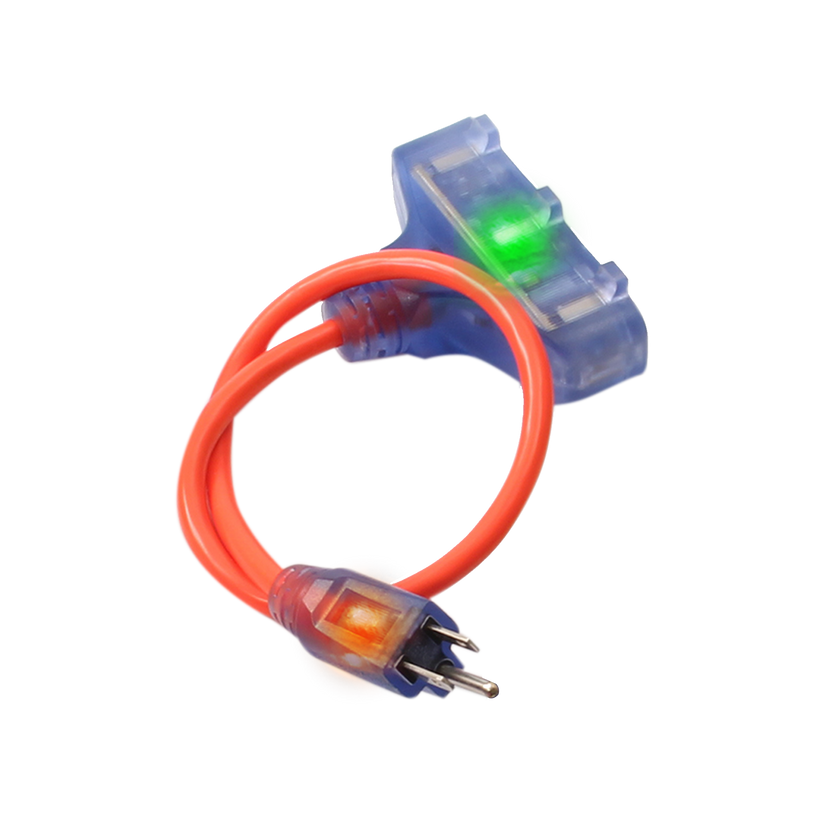 Lighted 3Outlet Extension Cord Adapters Bad Ass Extension Cords