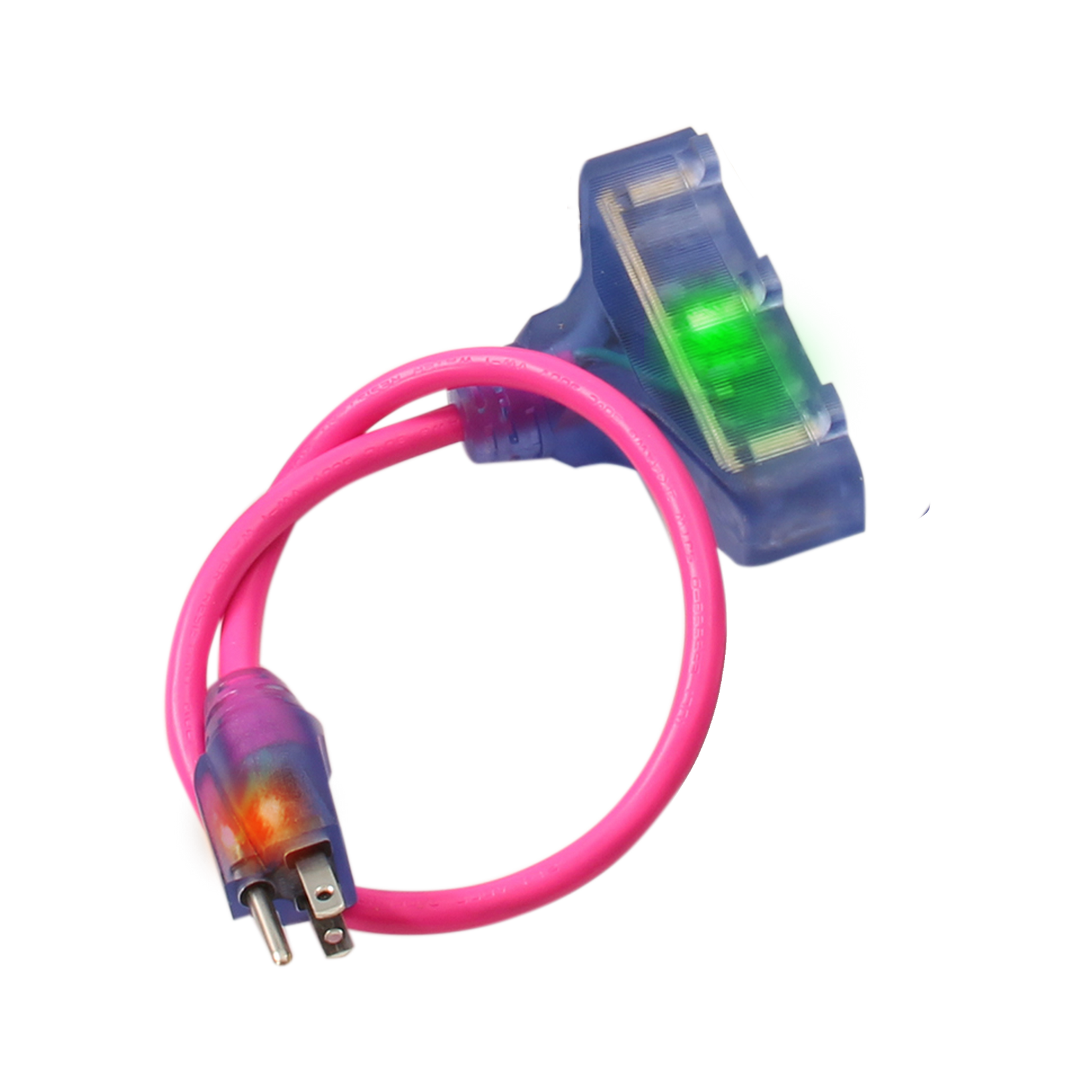 Lighted 3Outlet Extension Cord Adapters Bad Ass Extension Cords