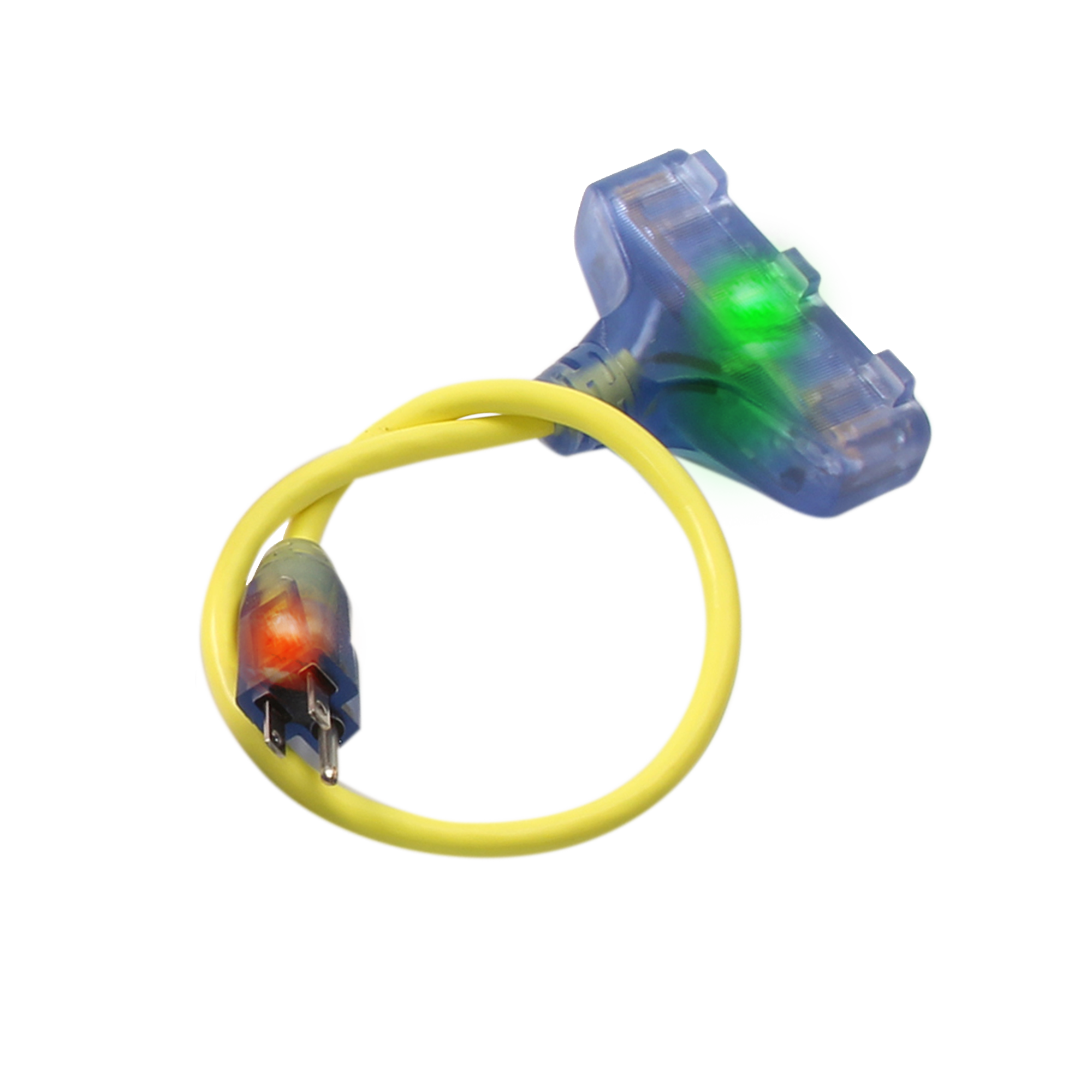 Lighted 3Outlet Extension Cord Adapters Bad Ass Extension Cords