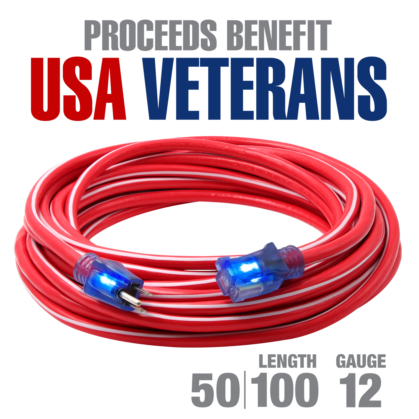 Red, White, and Blue Lighted Freedom Cord