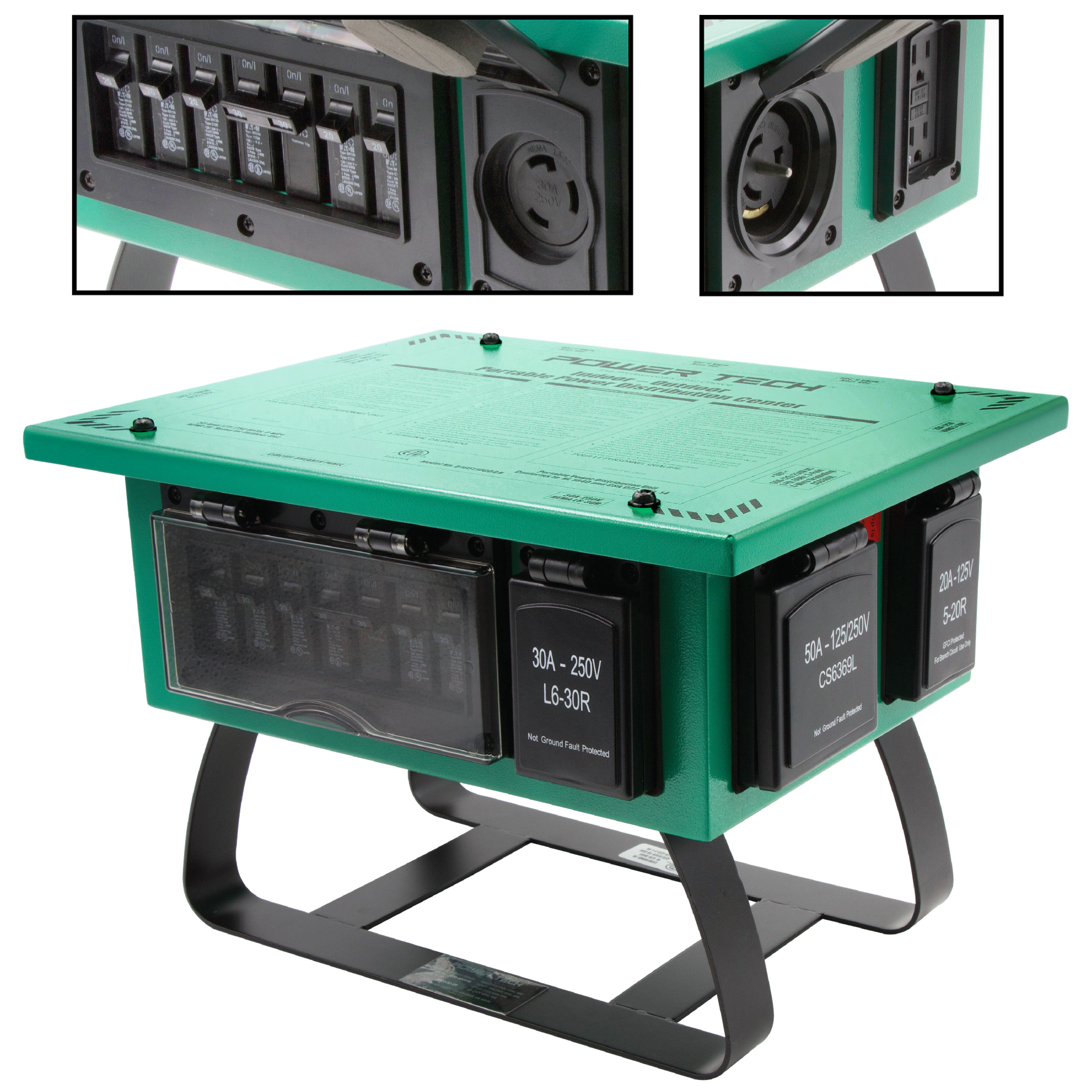 50A Temporary Power Distribution Spider Box – Bad Ass Extension Cords