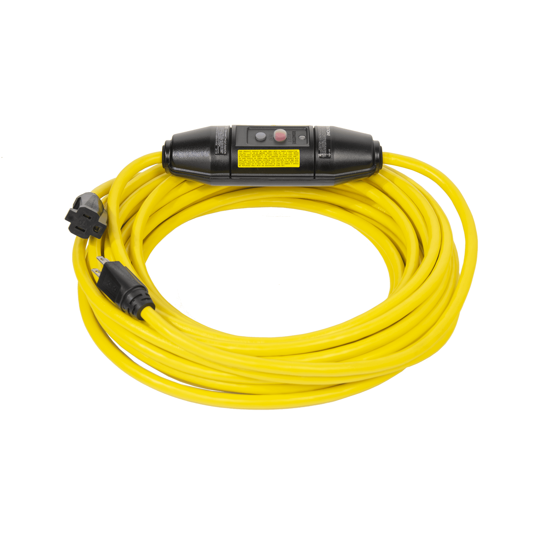 25 ft. x 10/3 Gauge Triple Tap Extension Cord, Yellow