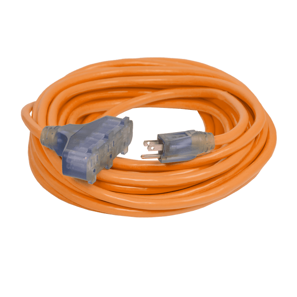 Heavy-Duty Single Lighted 3-Outlet Extension Cords | Bad Ass Extension ...
